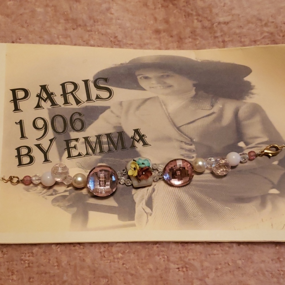 Paris 1906 by Emma Vintage Button Bracelet